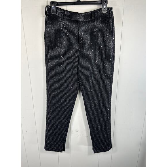 Walter Baker Tyler Pant Sparkle Stripe Tweed with Cropped Ankle. Size 2 - Picture 4 of 10